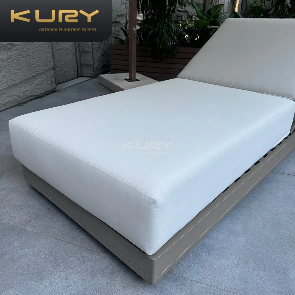 Luxury Poolside Sunbed Metal Aluminum Outdoor Pool Beach Outdoor Design Sun Lounger