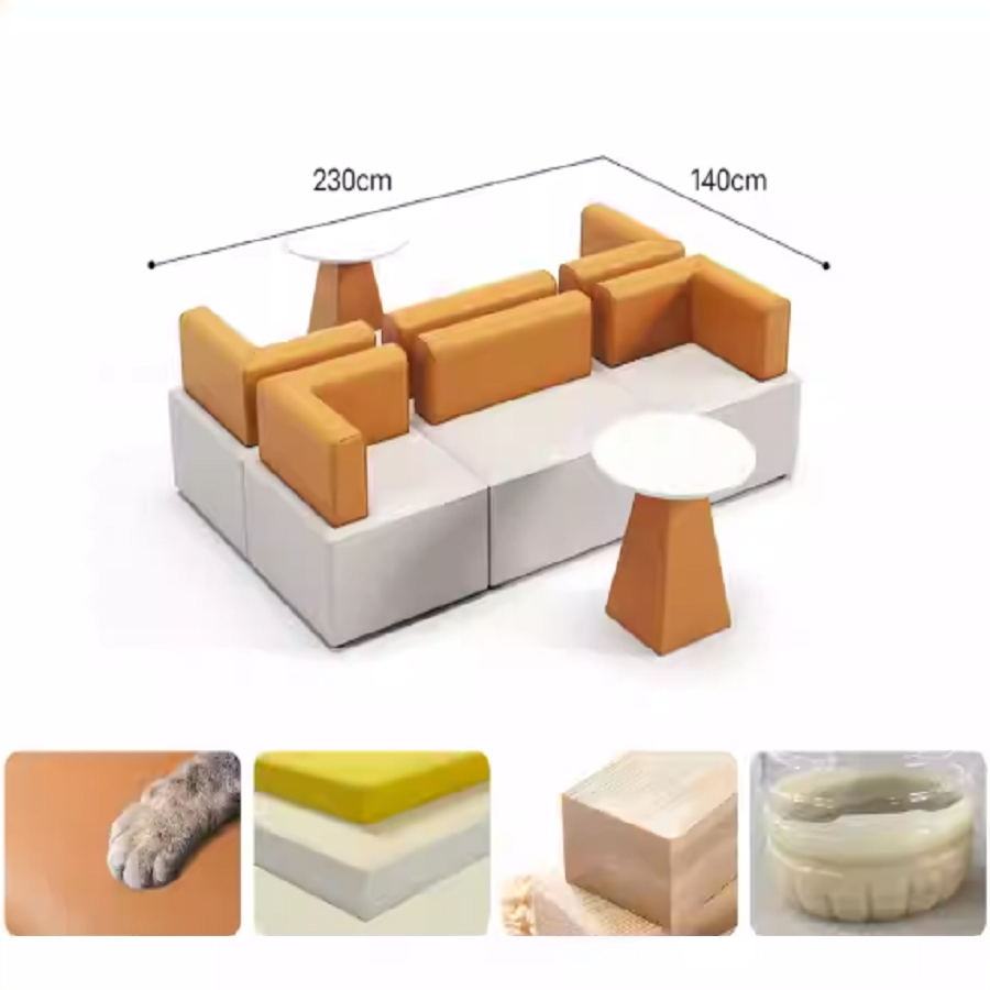 Double Sided Booth Sofa for Dessert Shop, Tea Shop and Retail Store