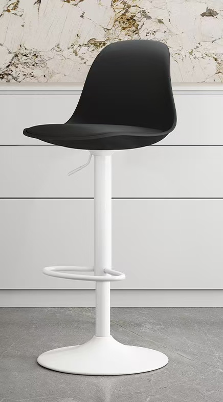 Industrial Style Patchwork Bar Stool with Sturdy Powder Coated Frame