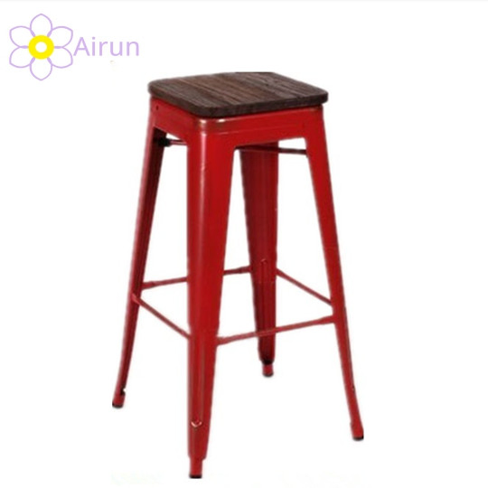 French Style Dining Room Home Kitchen High China Buy Counter Wood Stackable Modern Industrial Metal Bar Stool