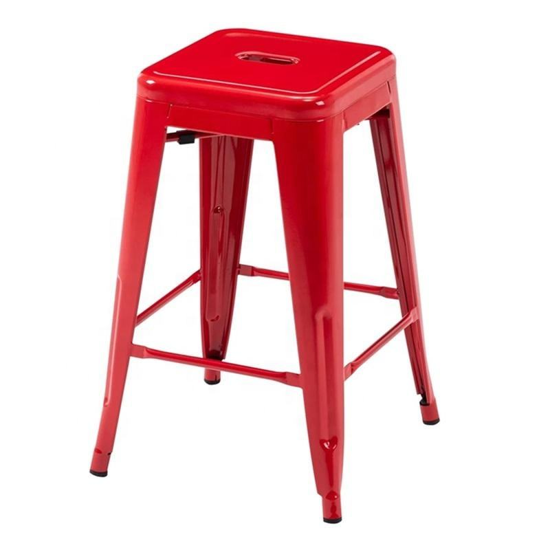 Metal Stackable Vintage Industrial Style Tolix Bar Stool 65cm for Restaurant Cafe