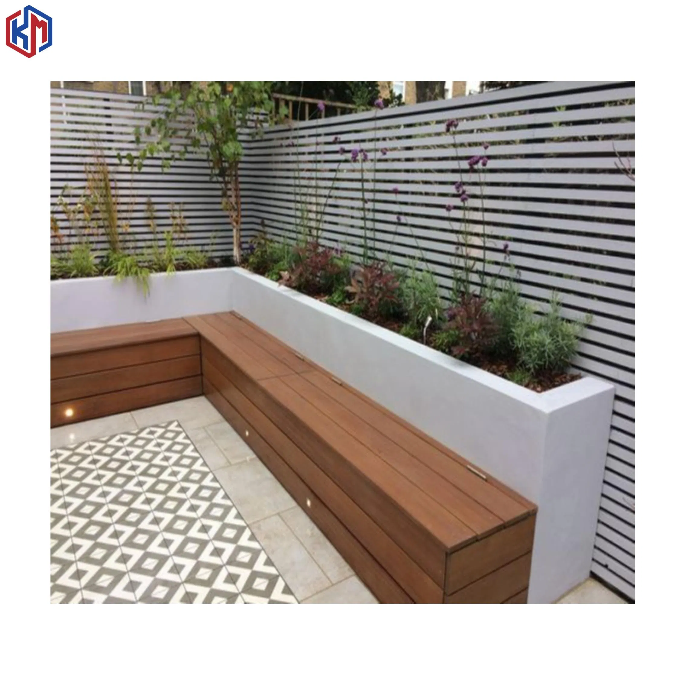 Factory Price Outdoor Weather Resistant White Light Weight Grc Gfrc Concrete Garden Bench Flower Pond