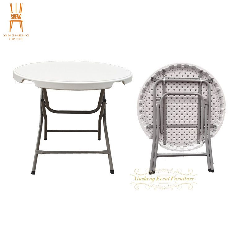 Popular High Quality Plastic Round Folding Party Tables for Events Party Dining Restaurant Outdoor
