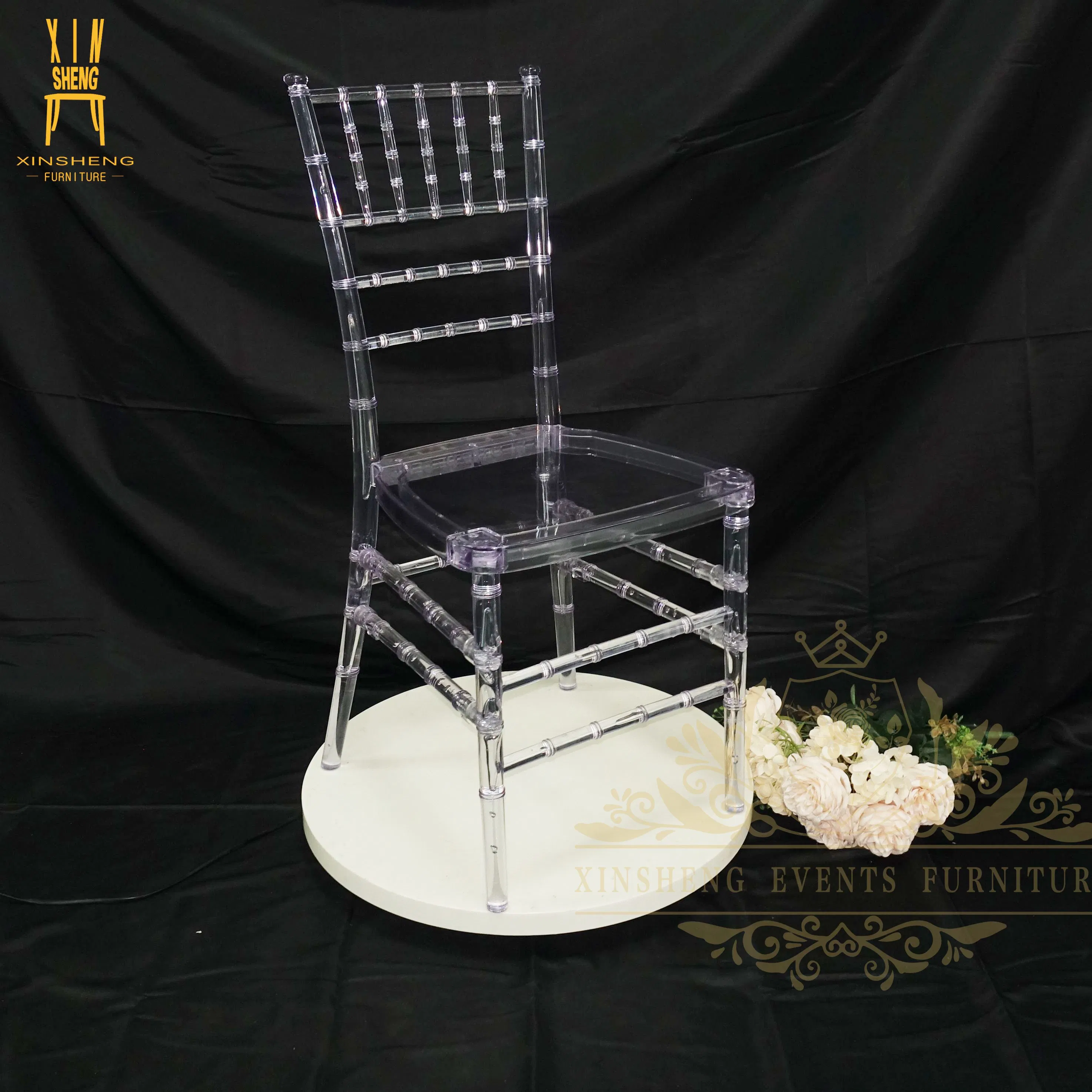 Event Party Plastic Transparent Acrylic Crystal Resin Clear Phoenix Chiavari Wedding Chair