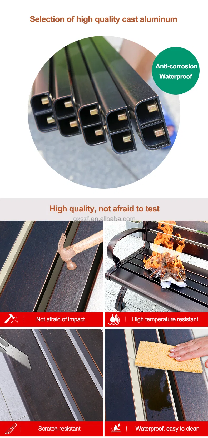 Outdoor Bench View 3