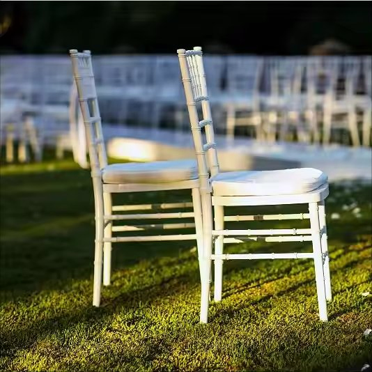 Elegance Durable Sutrdy Wedding Banquet Event Semi-Inserted Steel Tube Resin Chiavari Chair