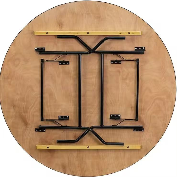 Round Plywood Banquet Folding Table for Dining Outdoor Hotel Party Wedding Events
