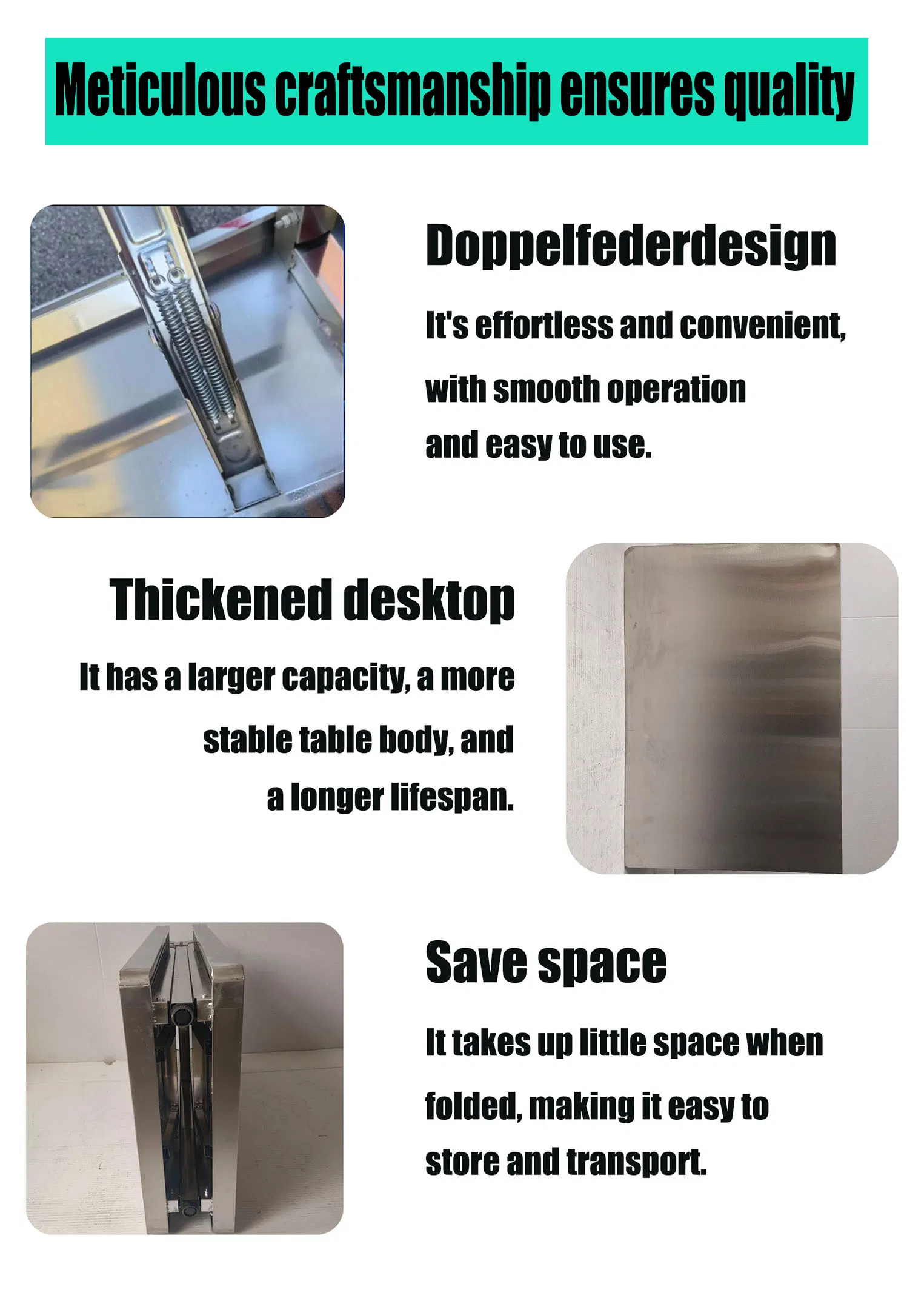 Folding Metal Dining Table 4