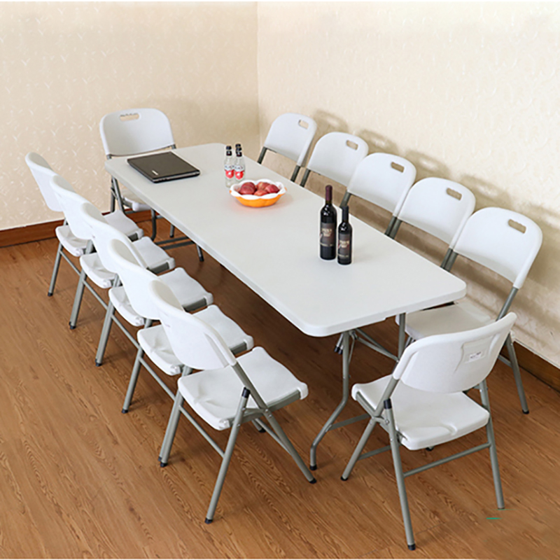 6FT Outdoor Garden Furniture Rectangle Portable Plastic Folding Table for Parties Events