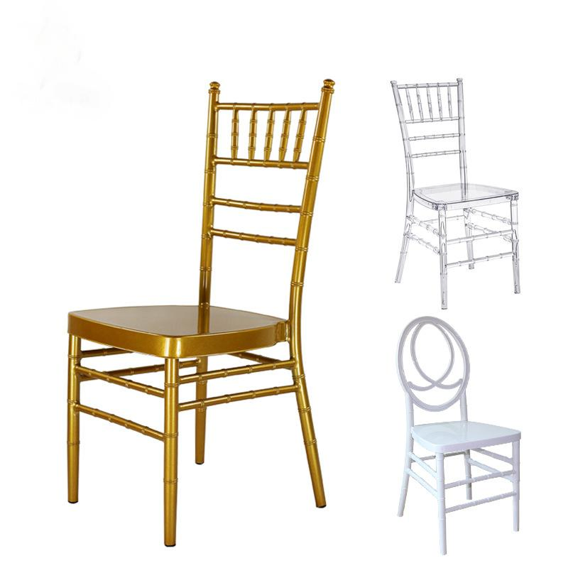 Stacking Gold Modern Banquet Restaurant Dining Tiffany Chiavari Wedding Chair with Cushion