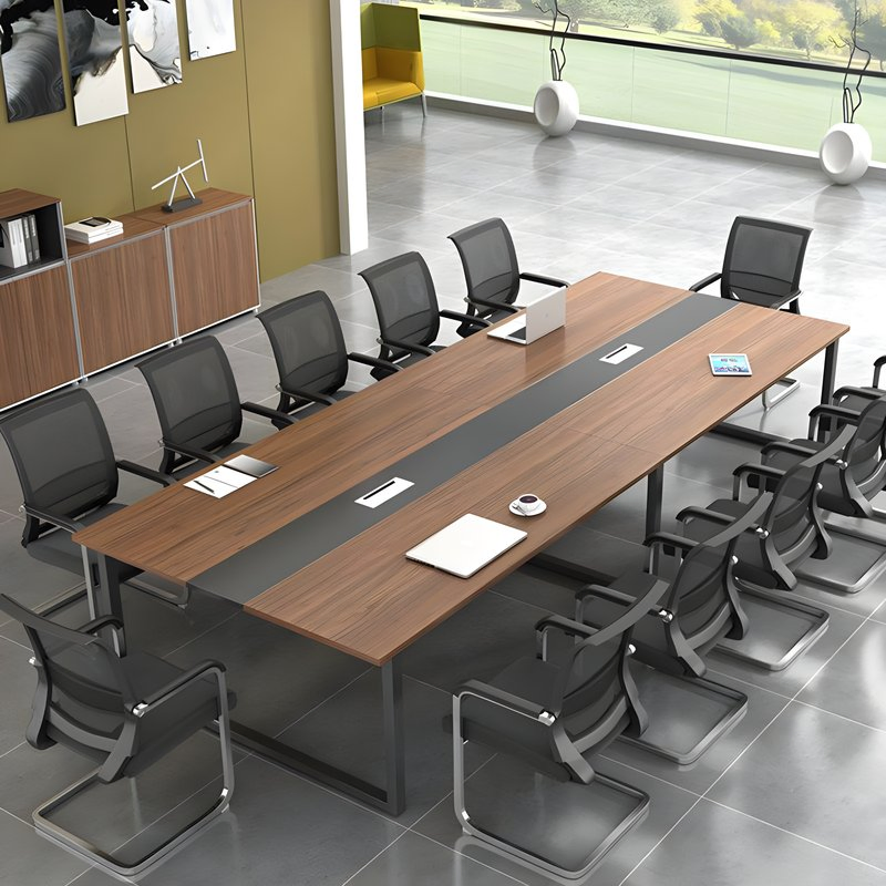Office Furniture Conference Table Simple Large Panel Rectangular Long Office Meeting Room Table