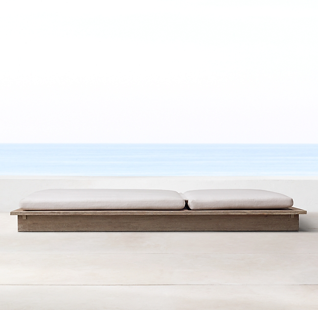 Luxury Modern Solid Wood Sunbed Hotel Poolside Teak Outdoor Lounge Chair Garden Wooden Chiase Lounge