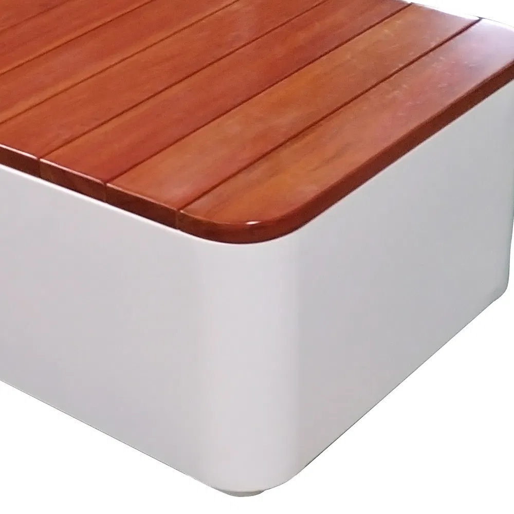 Outdoor Hotel Resort Garden Park Benches Without Backrest Villa Weather Resistant Steel Frame Patio Gym Bench