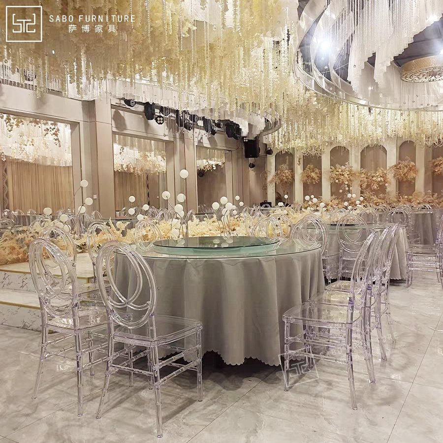 Wholesale Clear Plastic Resin Wedding Tiffany Chiavari Chair in Living Room Restaurant Dining Garden White Transparent PC Acrylic Hotel Event for Phoenix Chairs