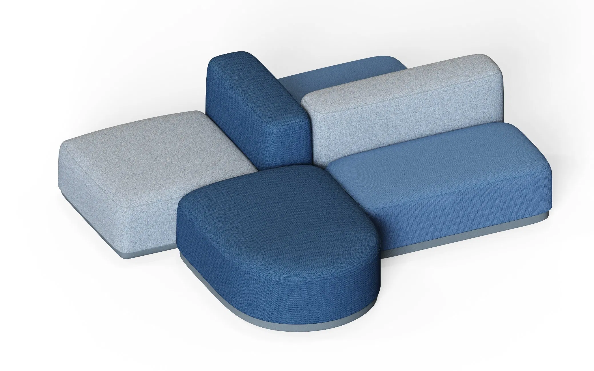 Customize Sectional Modular Sofas Free Combination Ottoman Living Room Comfortable Upholstered Sofa