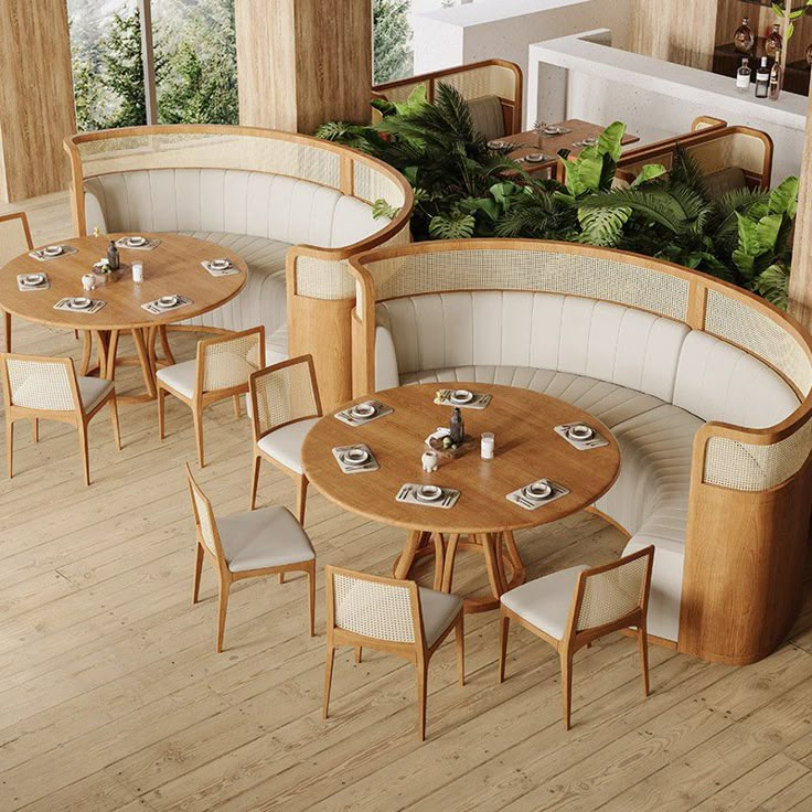 Commercial Hospitality Solution Restaurant Sofa Booth Seating Wooden Furniture