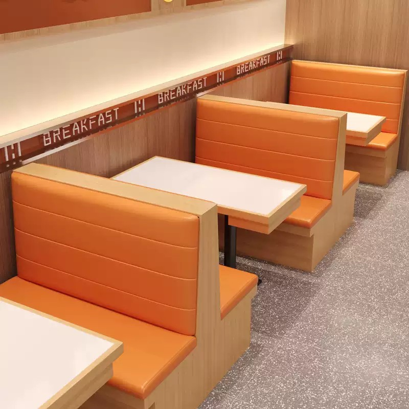Xijiayi Customizable Fast Food Restaurant Dining Set with Upholstered Chairs and Wood