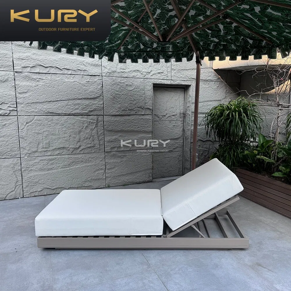 Luxury Poolside Sunbed Metal Aluminum Outdoor Pool Beach Outdoor Design Sun Lounger