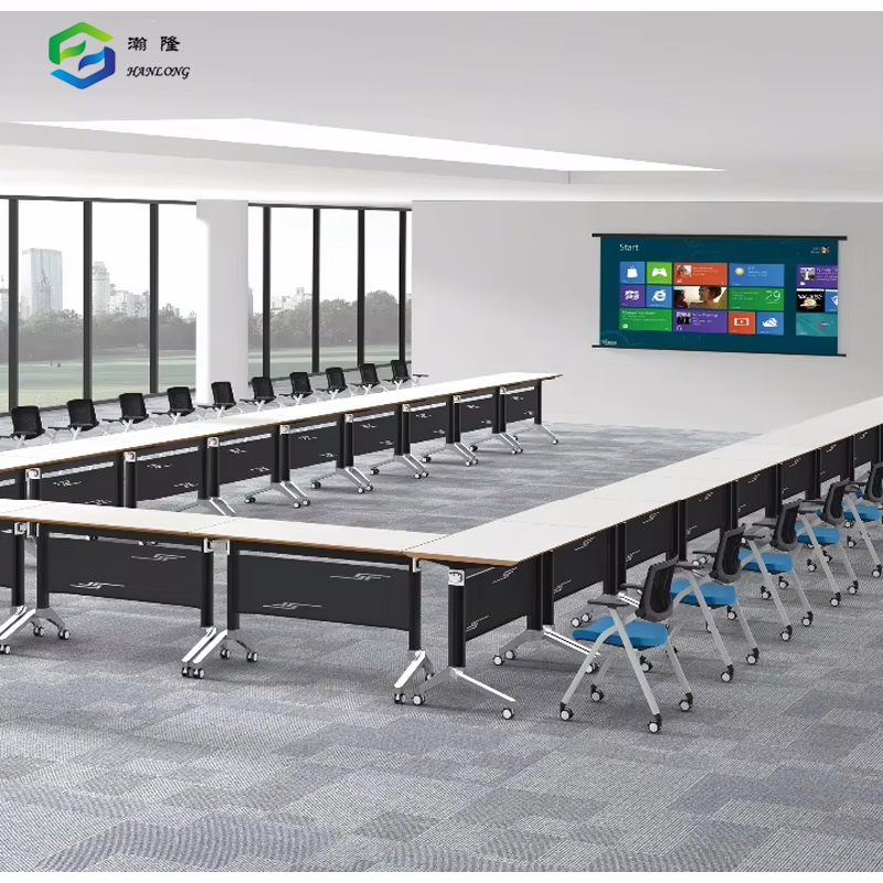 Modern Training Room Table Folding Desk Furniture Movable Conference Table