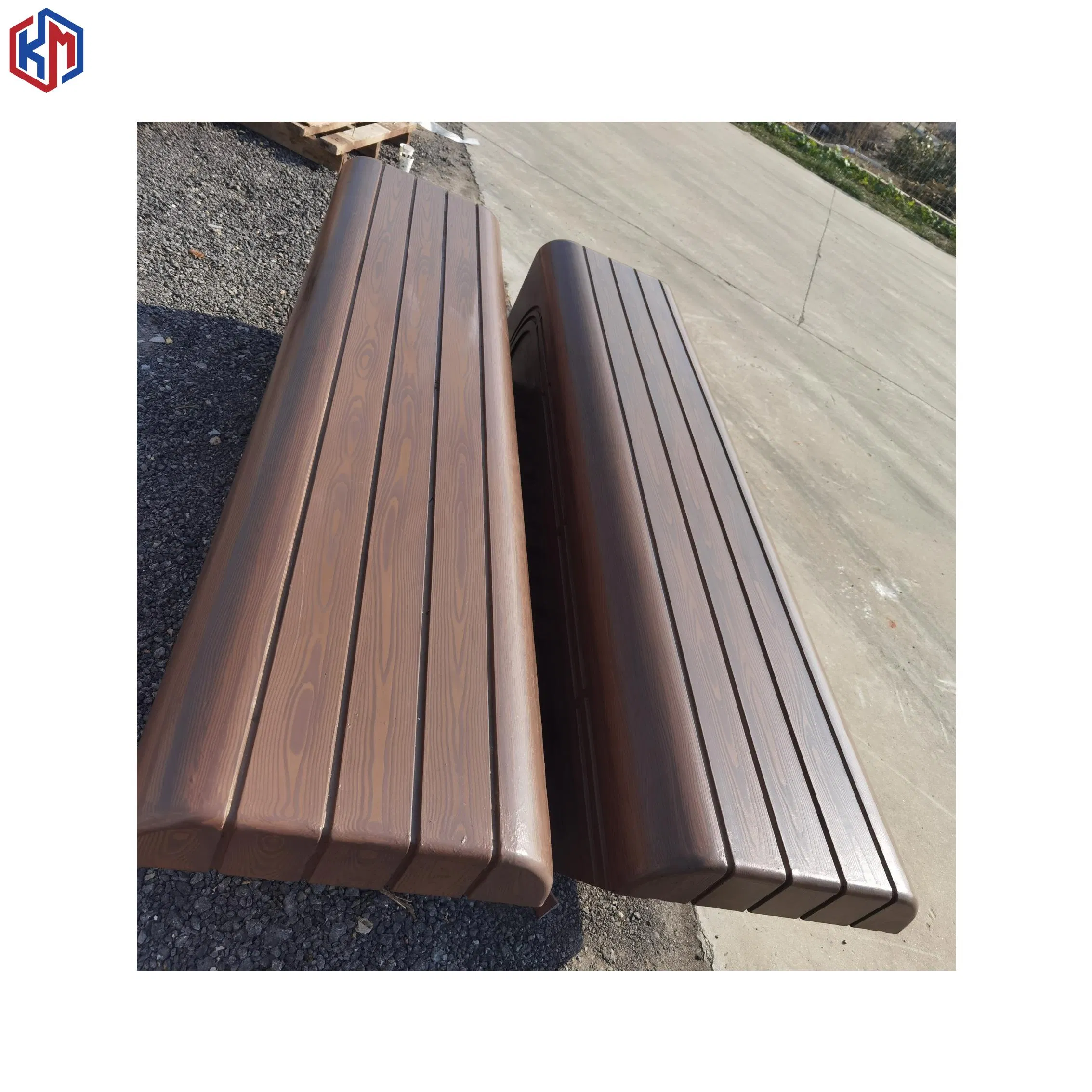 Outdoor Weather Resistant White Light Weight Grc Gfrc Concrete Garden Bench Flower Pond