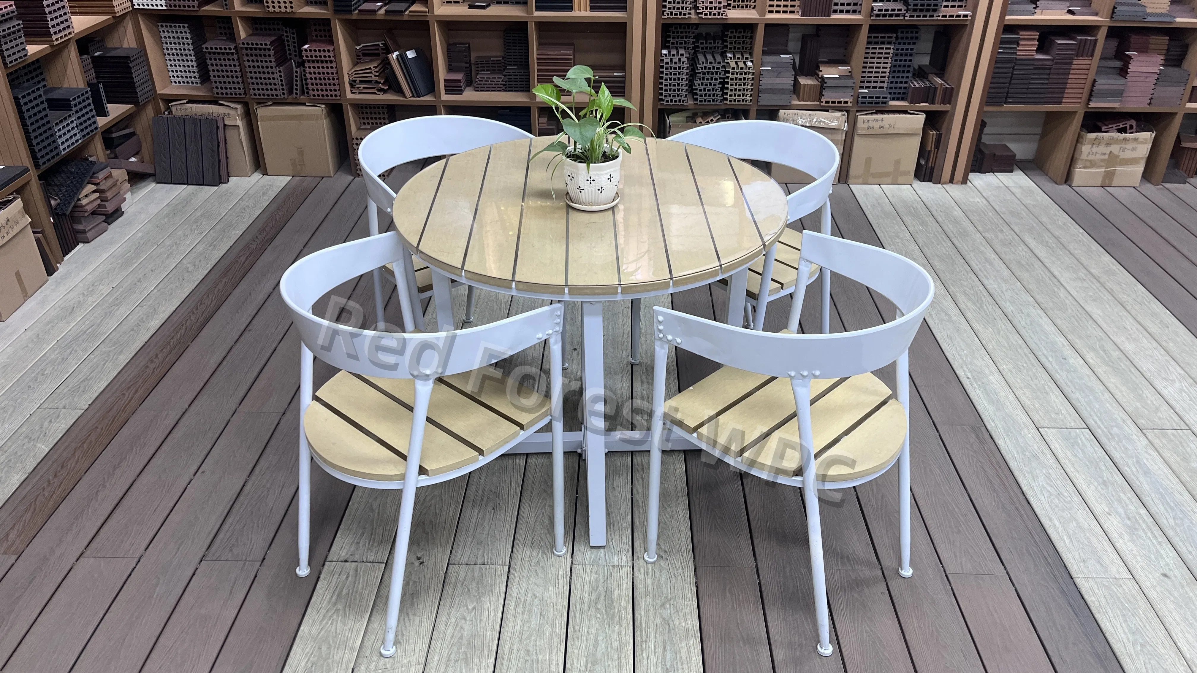 Durable Mildewproof WPC Garden Bench with Easy Install Options