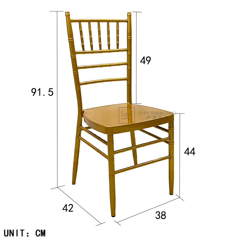 Wholesale White Banquet Wedding Chiavari Tiffany Chair with Cushion Hot Sale Stackable Metal Iron Hotel Restaurants Dining Table and Chairs for Events Party