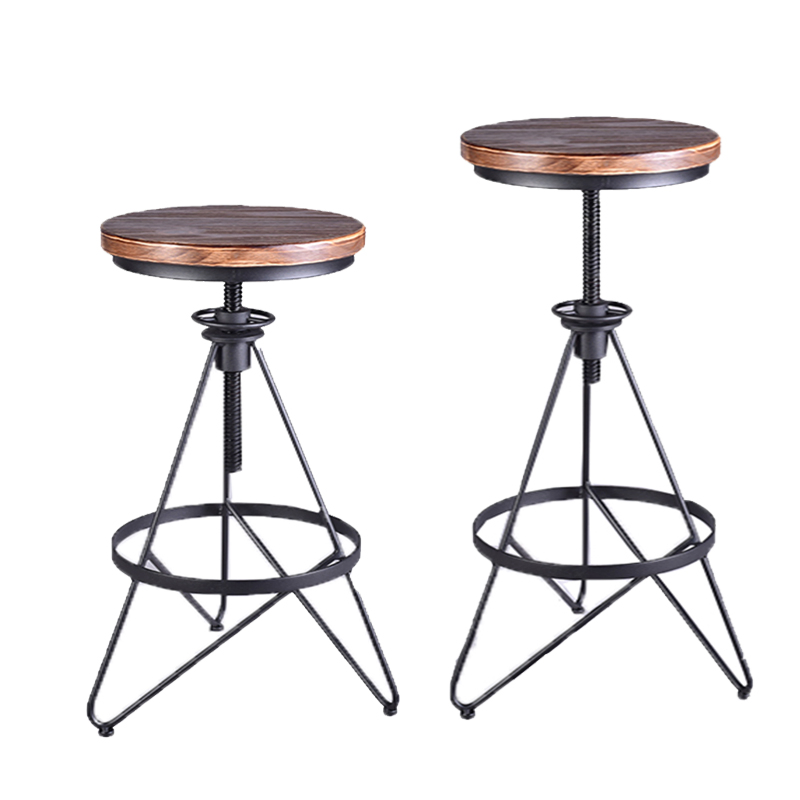 Kitchen Furniture Vintage Industrial Style Kitchen Chair Durable Metal Bar Stools