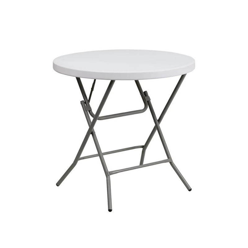 Banquet Parties Washable Elastic Polyester Fitted Tablecloth Folding Camping Table White Round Folding Portable Plastic Wedding Event Party Table
