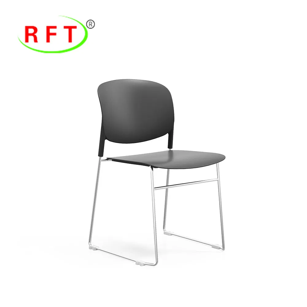 Modern Black PP Nodic Style Restaurant Furniture Cafe Dining Stackable Chair