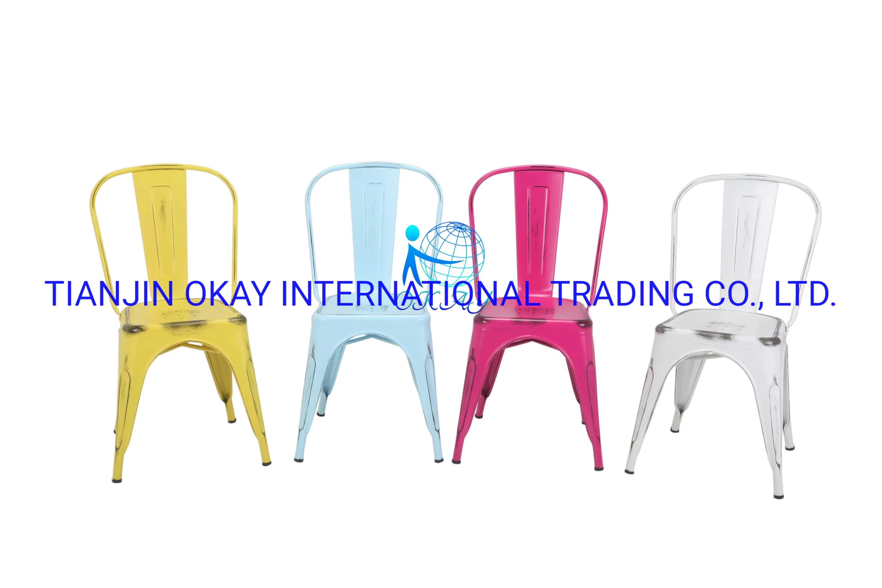 Wholesale Stackable Industrial Bar Stool Metal Dining Chairs for Cafe Tolix Chair