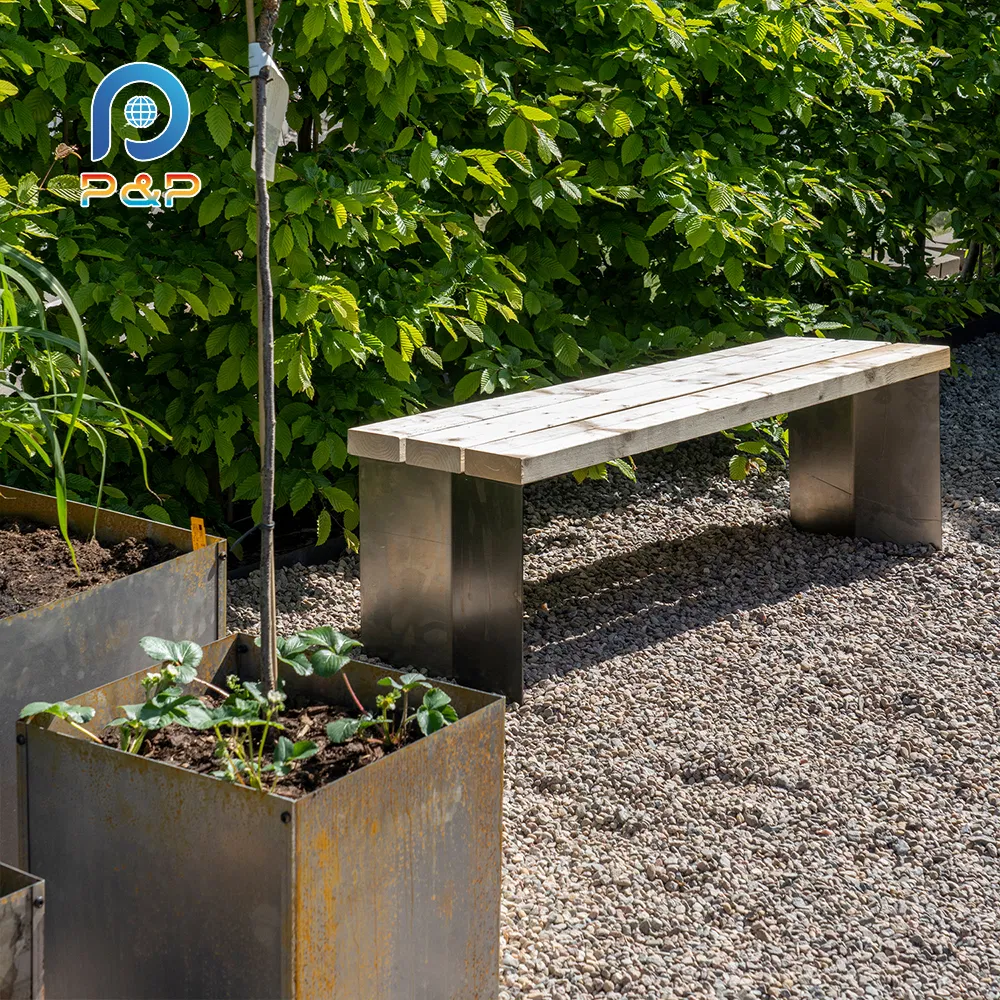 Elegant Classic Steel Garden Bench for Outdoor Spaces