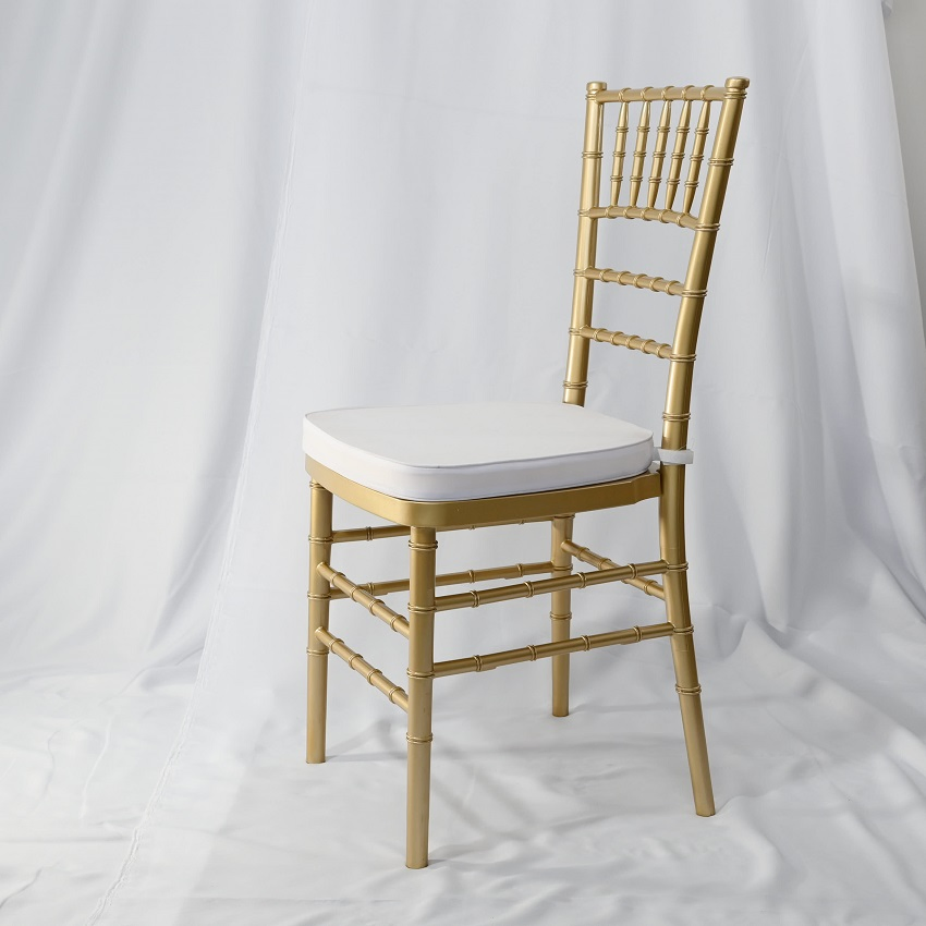 Gold Resin Events Resin Stackable Wedding Banquet Chiavari Chairs