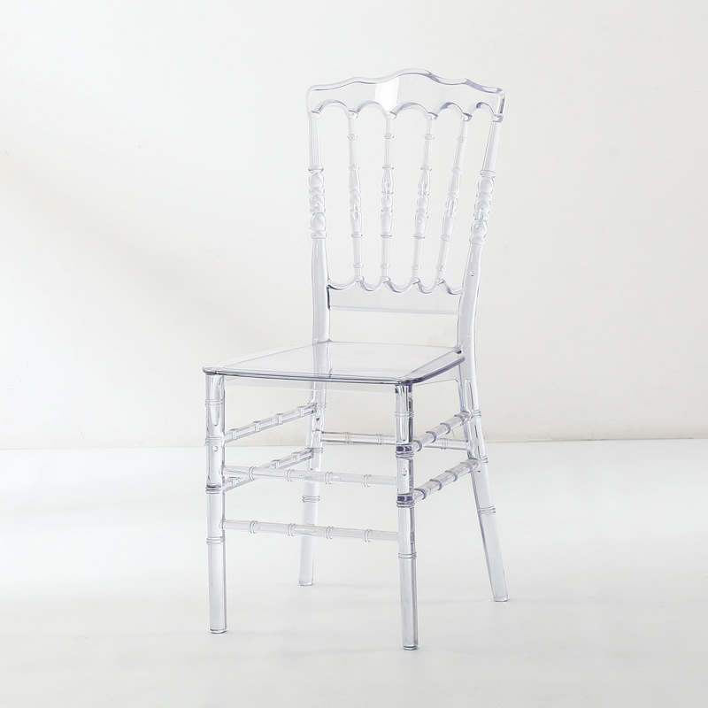Hot Sale Outdoor Modern Plastic Transparent Napoleon Chiavari Latest Wedding Chair