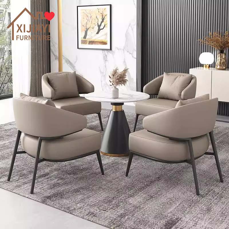 Xijiayi Formal Waiting Area Chair with Upholstered Seat and Metal Frame