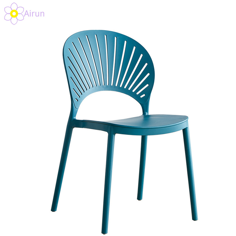 Stackable Dining Chairs Living Room Furniture Colorful Indoor Outdoor Study Home Office Bar Restaurant Cafe PP Plastic Resin Kitchen Garden Shell Chair