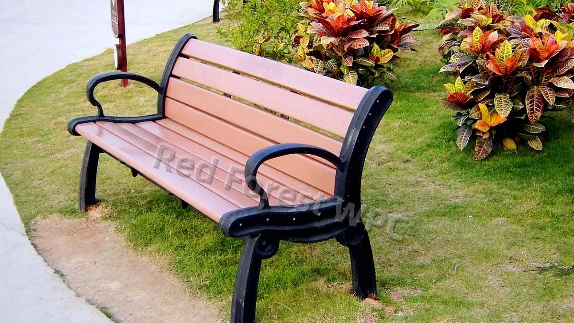 Weather-Resistant Elegant WPC Garden Bench with Stylish Options