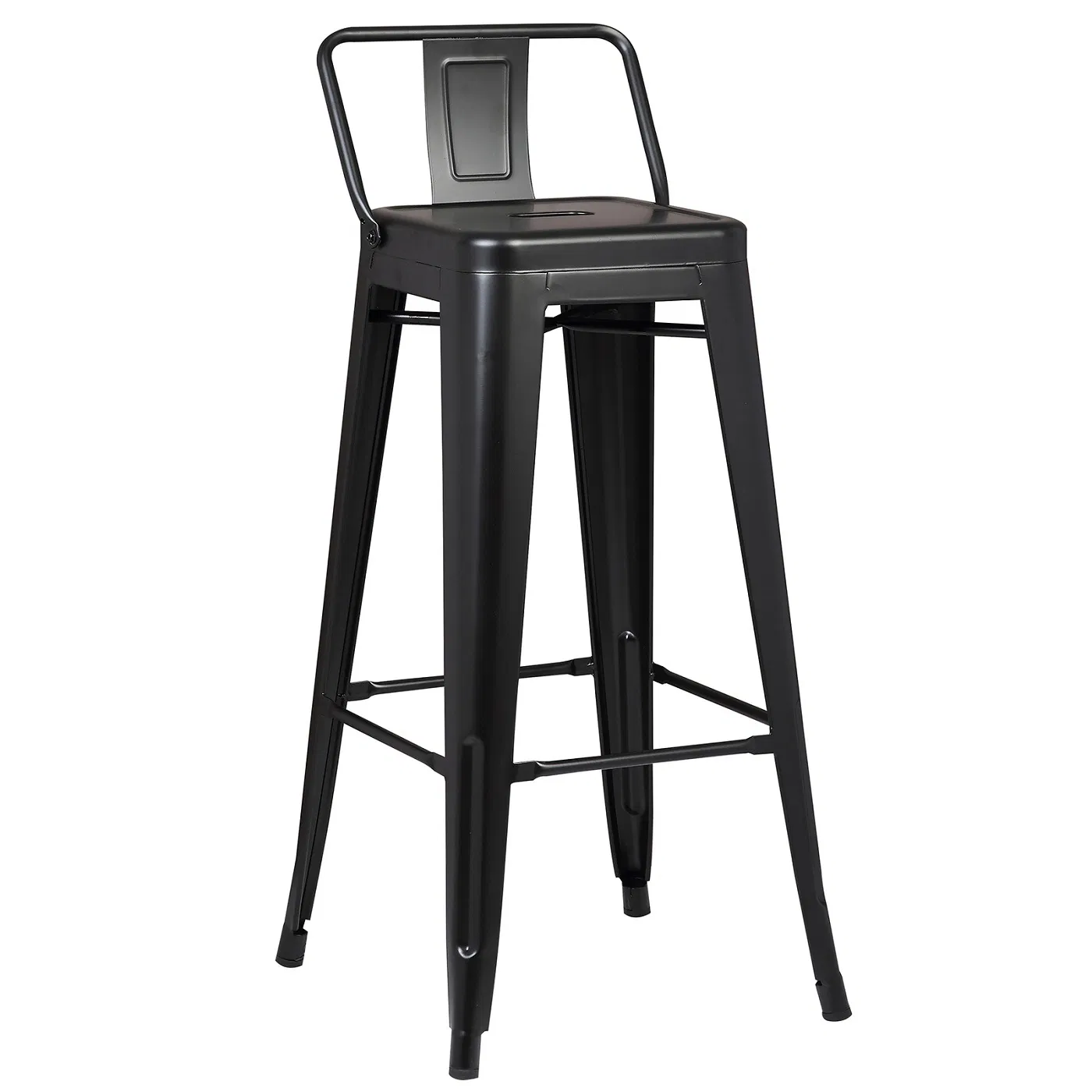 OEM American Loft Industrial Simple Style Metal Iron Black Bar Stool