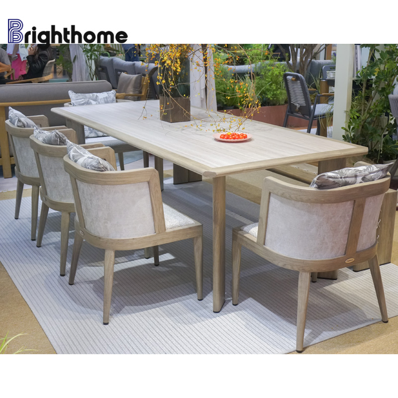 Aluminum Patio Tables Chairs Outdoor Restaurant Furniture Dining Set