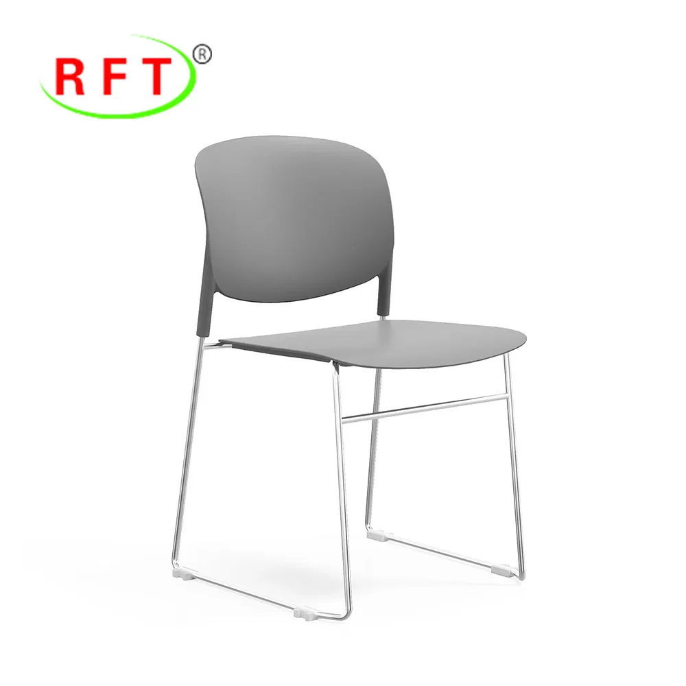 Modern Black PP Nodic Style Restaurant Furniture Cafe Dining Stackable Chair