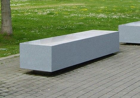 Outdoor Weather Resistant White Light Weight Grc Gfrc Concrete Garden Bench Flower Pond