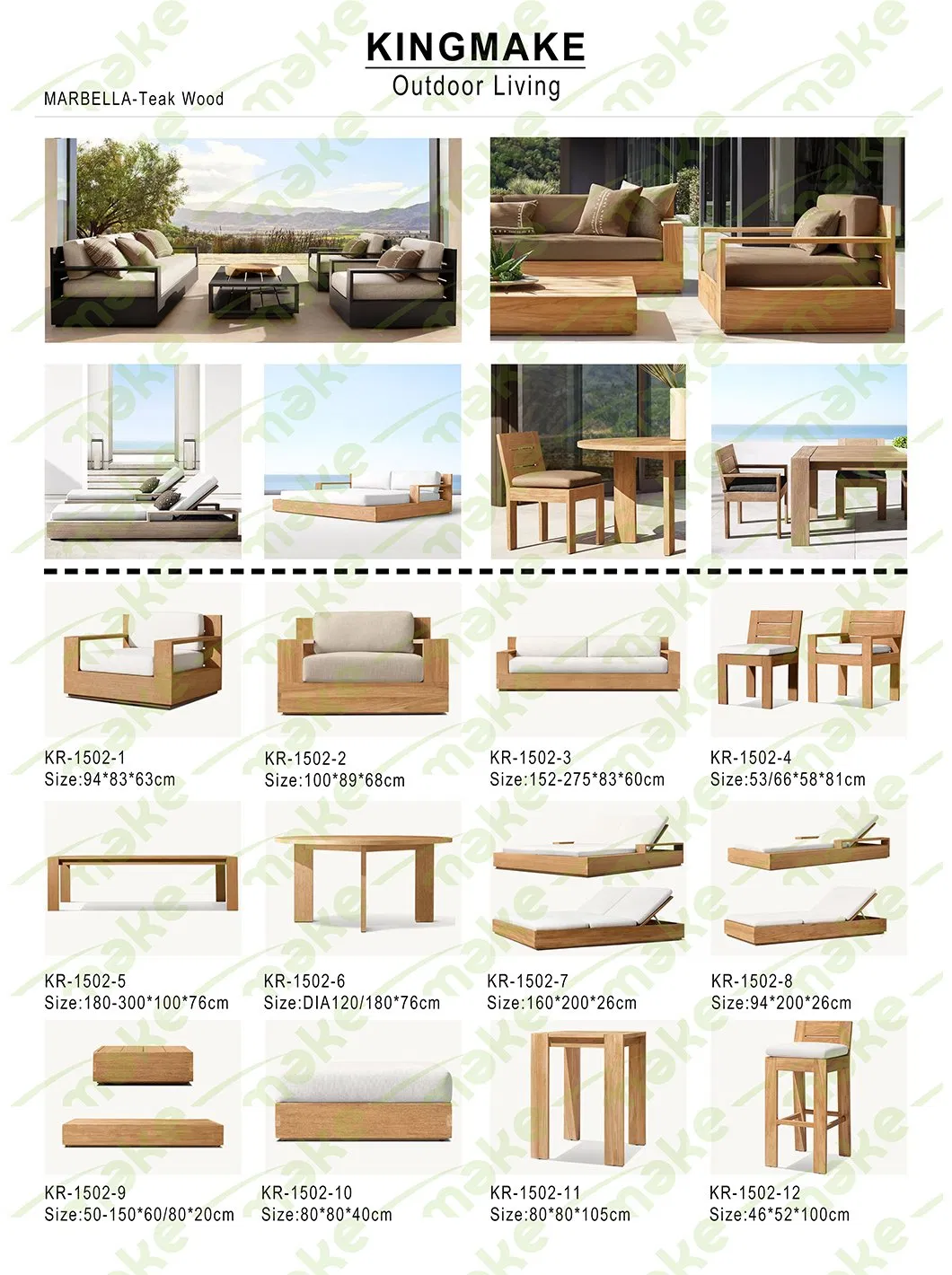 Teak Chaise Lounge Detail