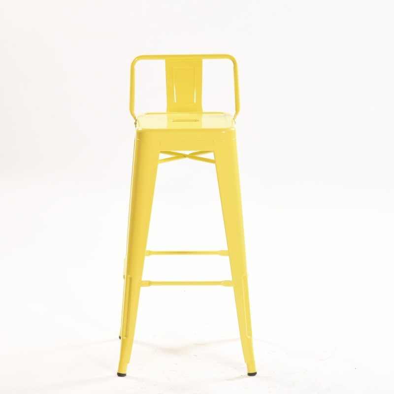 Wholesale Prices American Loft Industrial Simple Style Metal Iron White Bar Stool