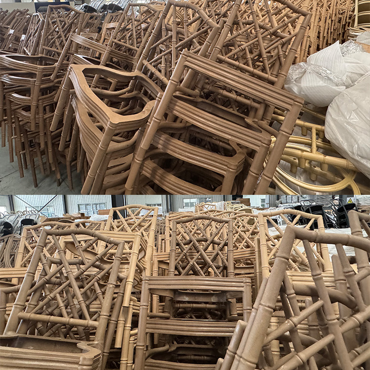 Wedding Event Outdoor Stackable Plastic Chiavari Chairs for Cafes