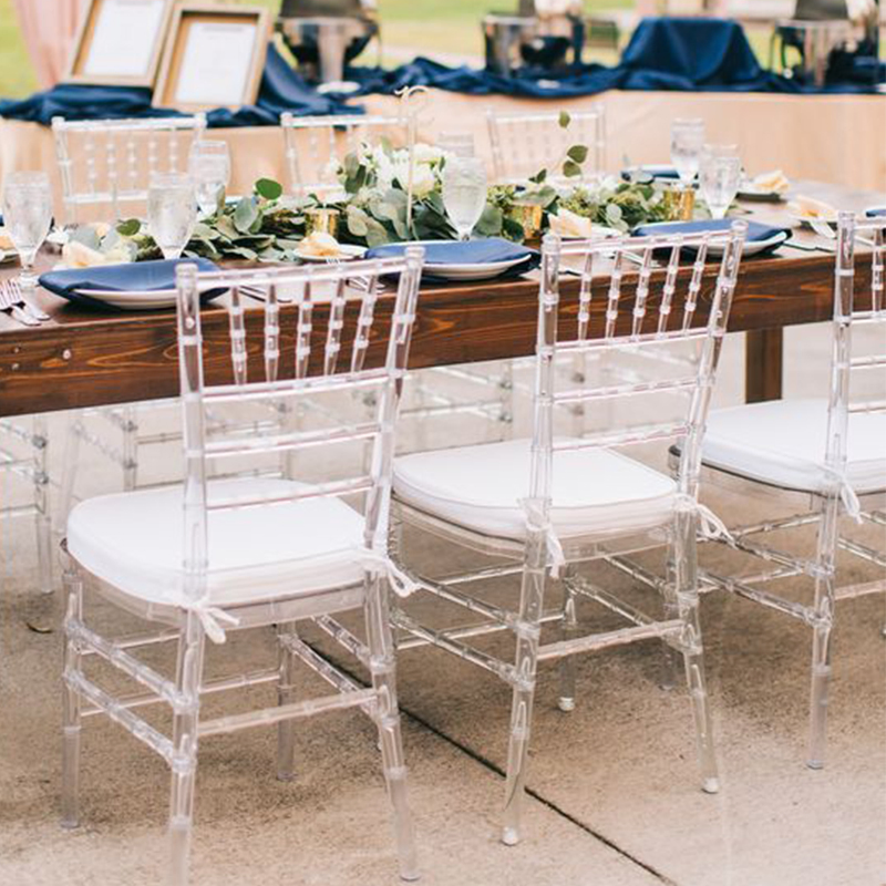 Plastic Clear Banquet Ghost Acrylic Transparent Chiavari Wedding Chairs for Events Wedding Party