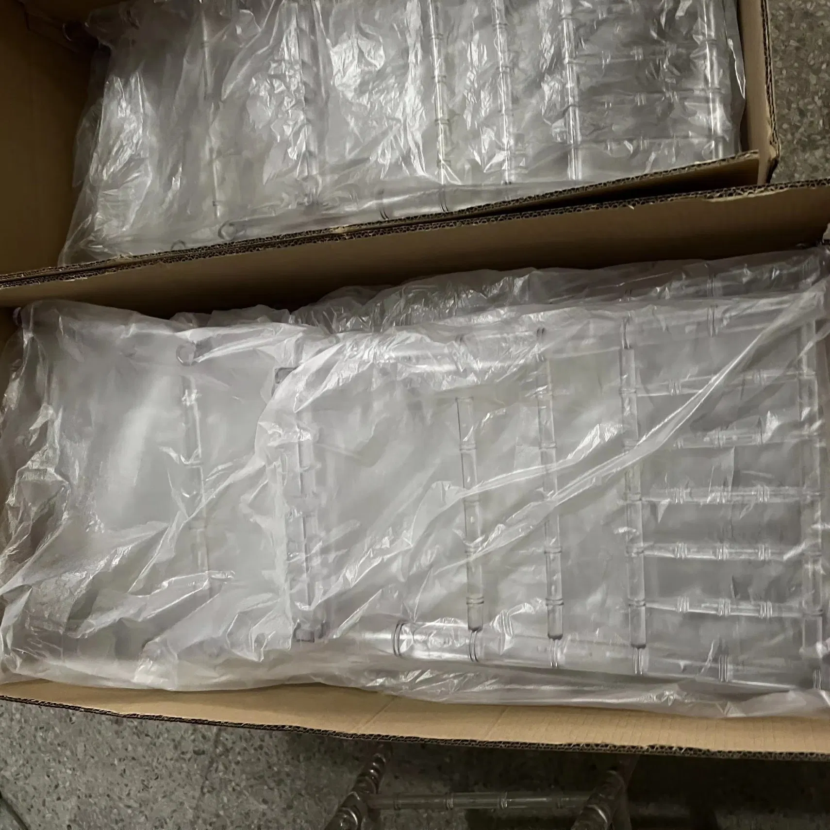 1000lbs Disassembled Stackable Wholesale Hotel Event Crystal Clear Transparent Plastic Acrylic Wedding Chiavari Chair