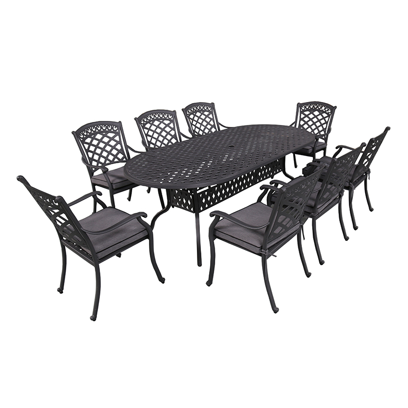 Cast Aluminum Patio Furniture Outdoor Garden Furniture Lesley 6 Seater (Rectangular) Dining Set