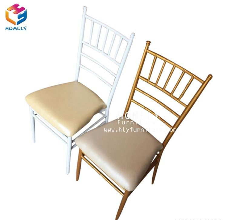 Wedding Used Stacking Metal Chiavari Chair with Cushion