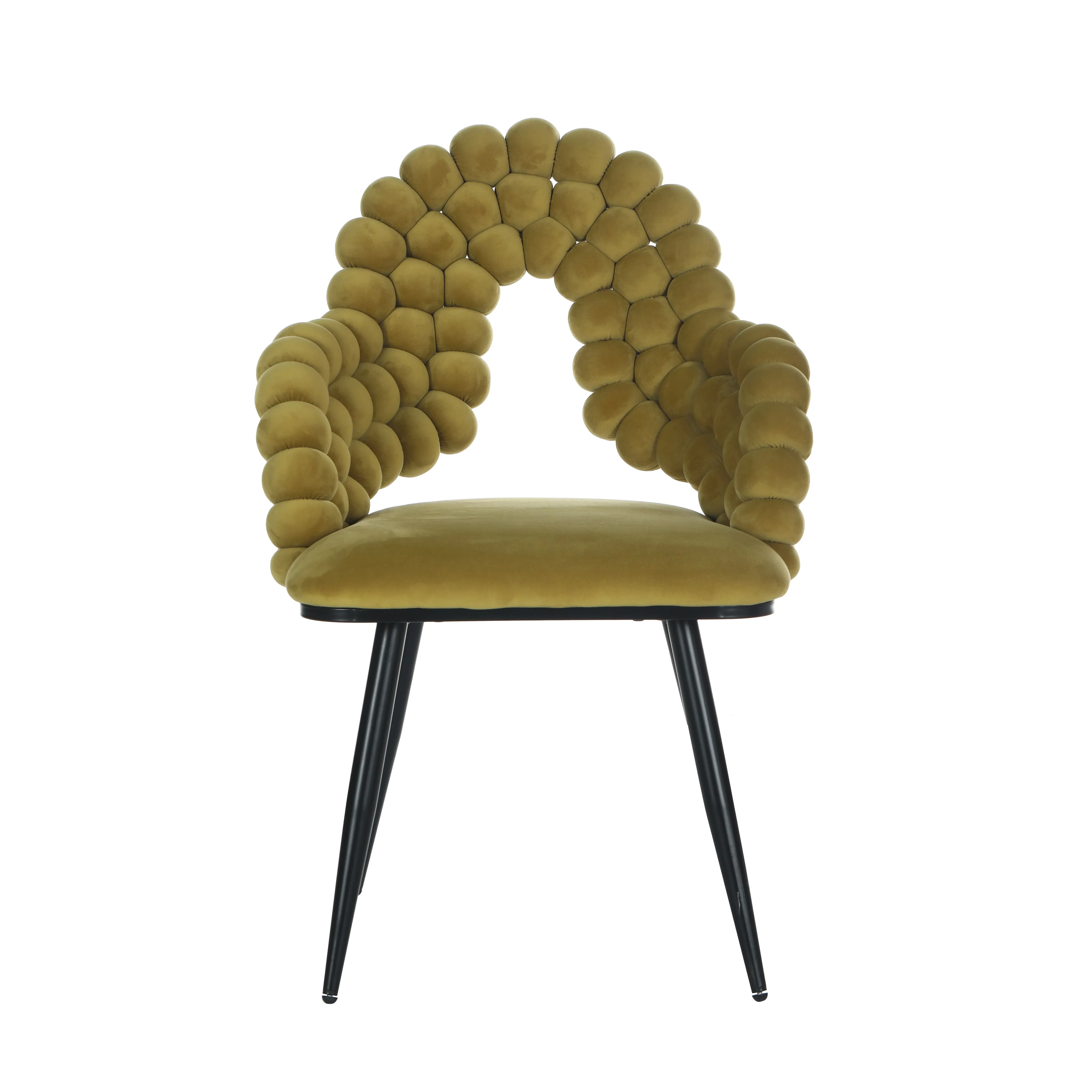 2023 Hot Sell Woven Rope Outdoor Stackable Wholesale Iron Frame Metal Patio Cafe Garden Dining Chair with Waterproof Cushion