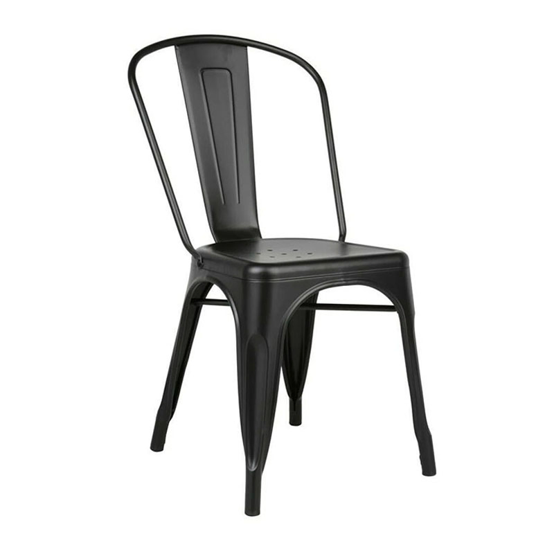 Metal Stackable Vintage Industrial Style Tolix Dining Chair for Restaurant Cafe-Red