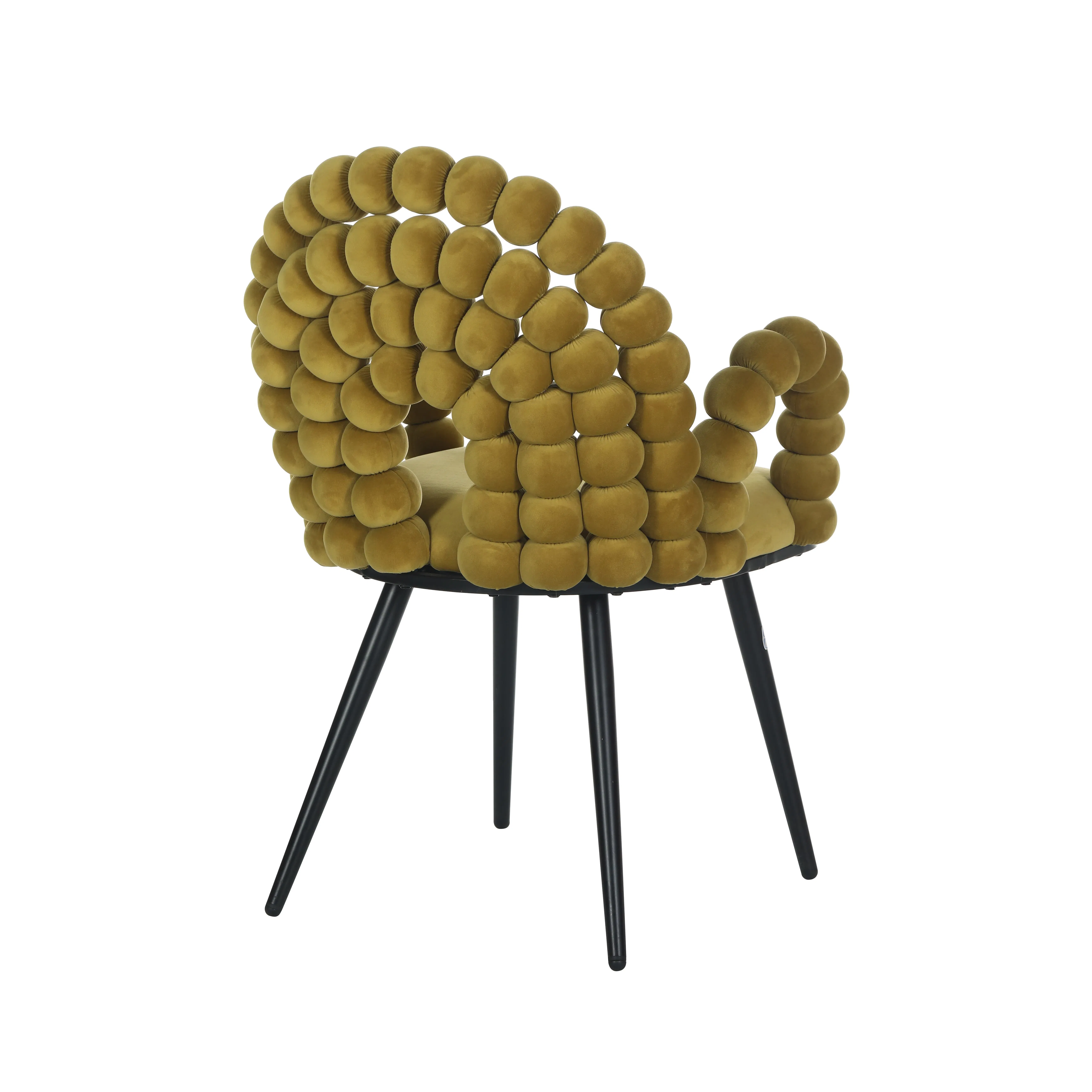 2023 Hot Sell Woven Rope Outdoor Stackable Wholesale Iron Frame Metal Patio Cafe Garden Dining Chair with Waterproof Cushion